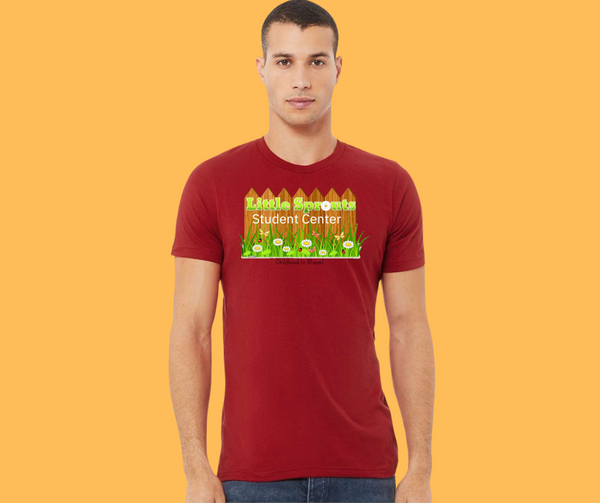 Heather Canvas Red Little Sprouts Tee