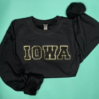 Iowa Top with Chenille Patches
