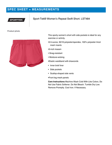 Sport-Tek® Women’s Repeat Swift Short