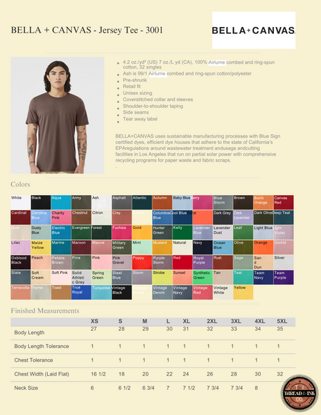 100% Cotton Adult Bella White Tee