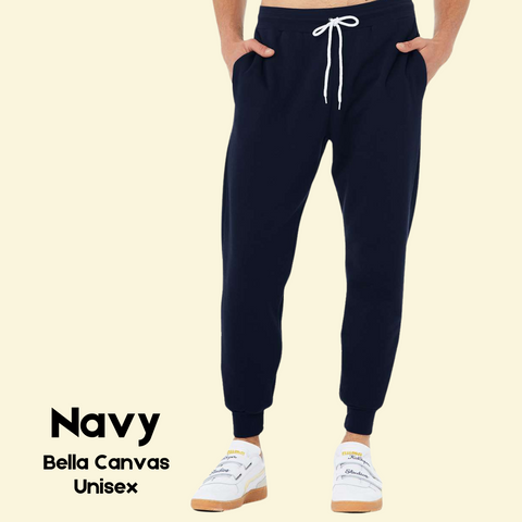Navy Jogger Sweatpants - Bella Canvas - Unisex