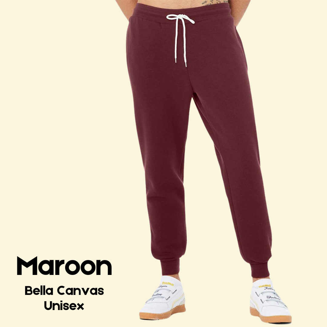 Maroon Jogger Sweatpants - Bella Canvas - Unisex