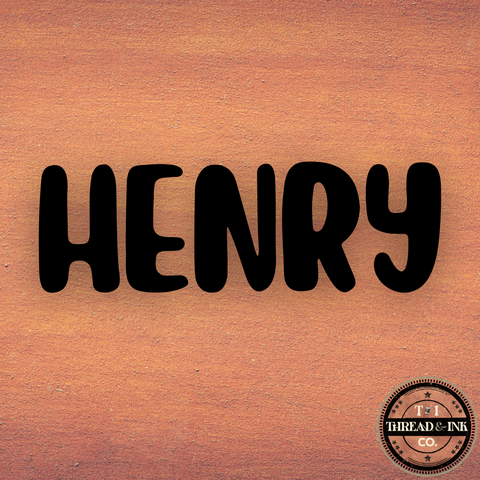 Custom Name Sticker – Bold Rounded Font