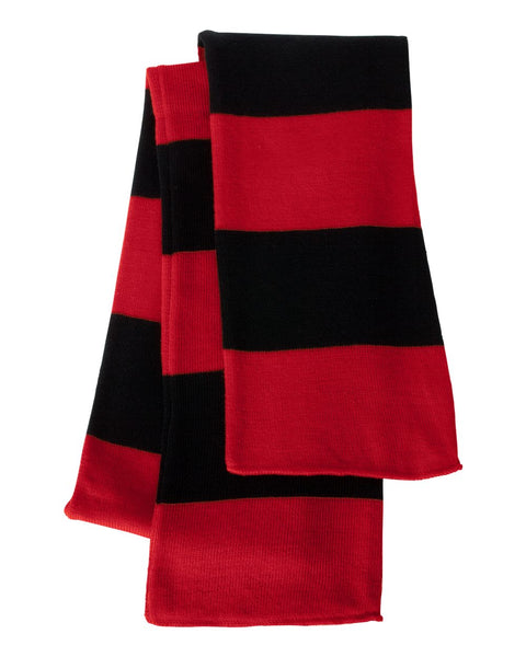 Rugby Striped Knit Scarf