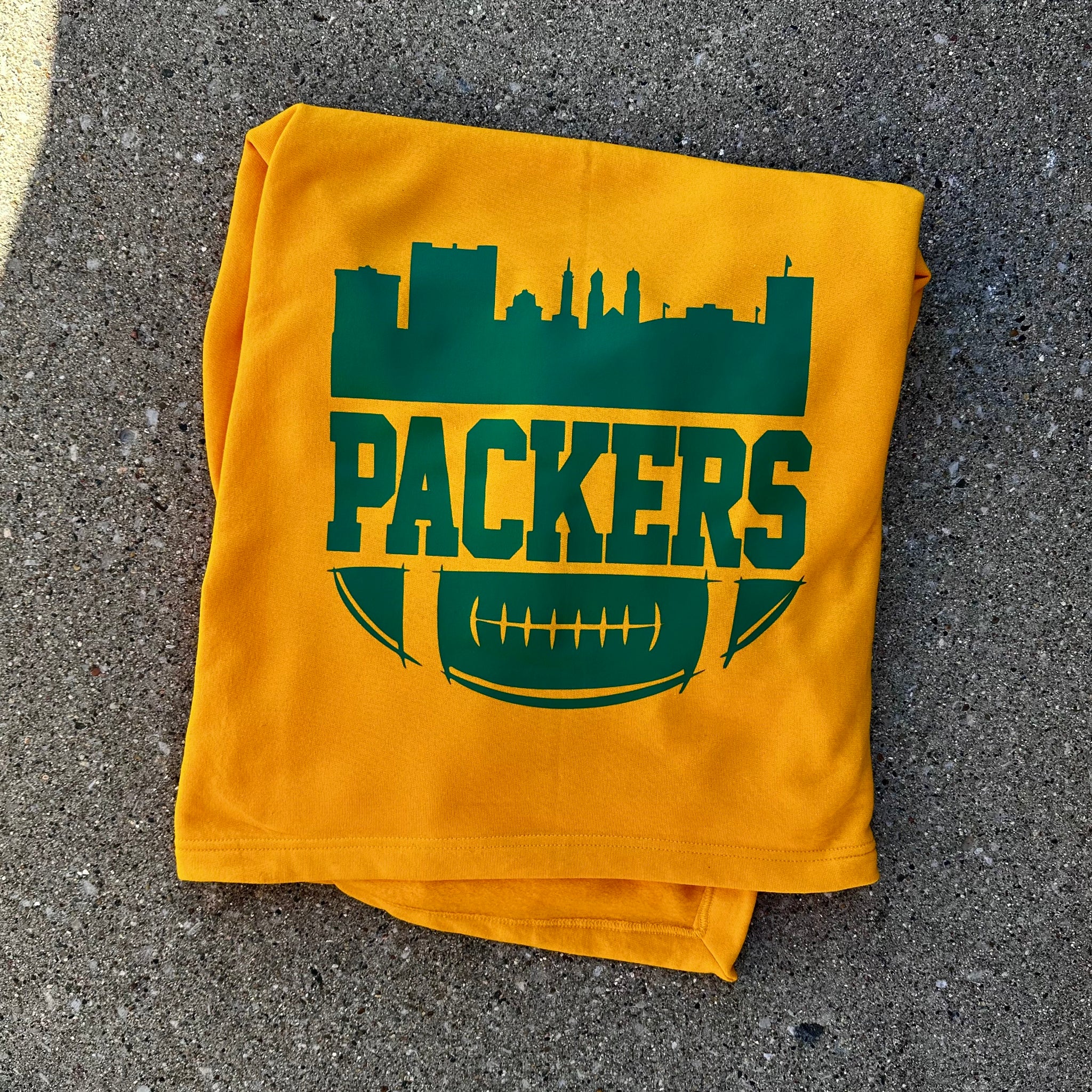 Football Team Stadium Blanket - Gold Base