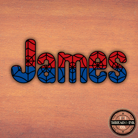 Custom Name Sticker – Superhero Web Design