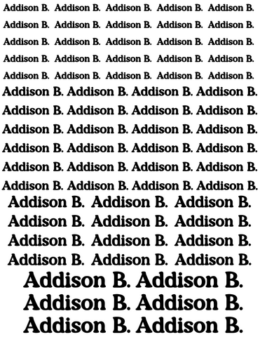 Custom School Supply Name Stickers - Mixture of Sizes