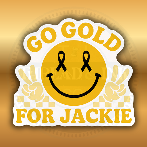 Go Gold For Jackie Retro Sticker