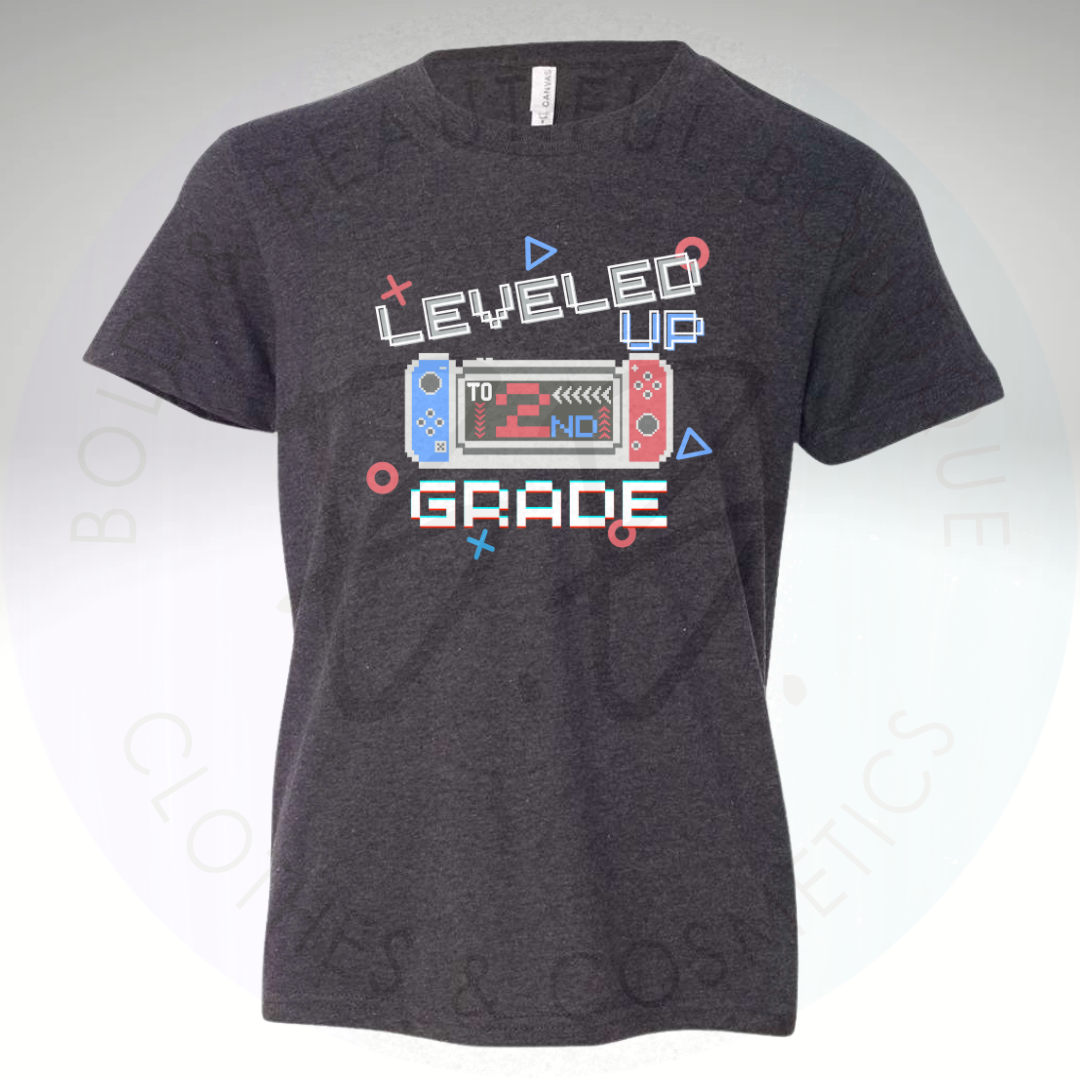 Leveled Up to 2nd Grade Back to School Tee