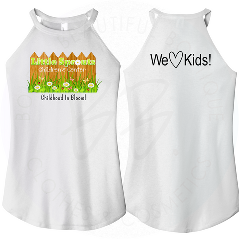 Little Sprouts White Rocker Tank