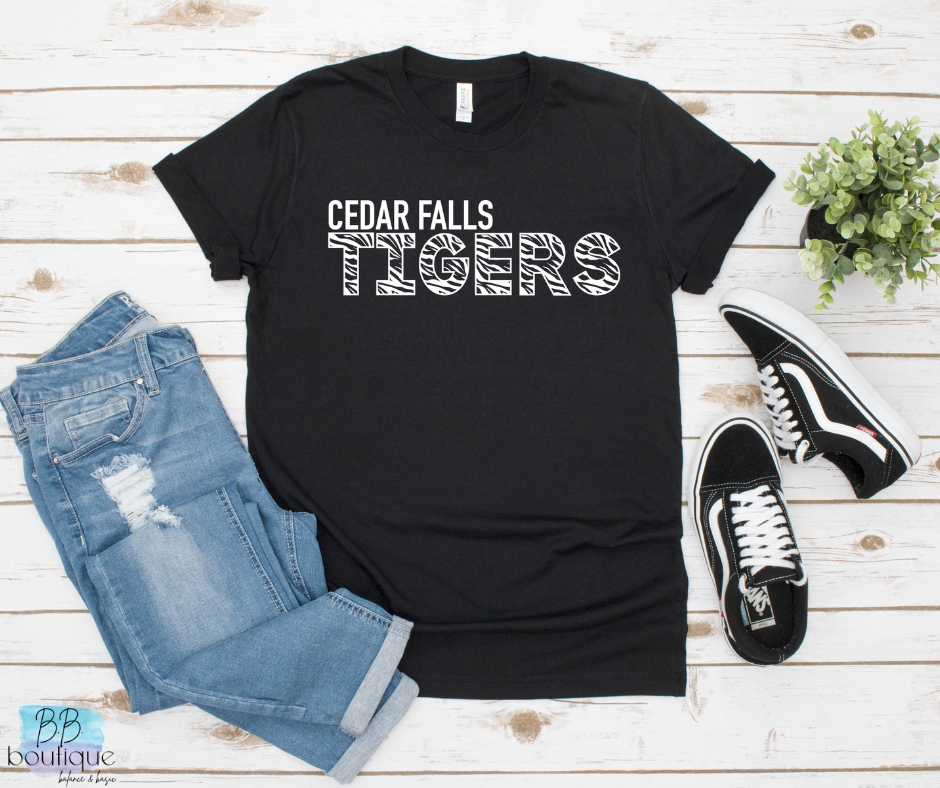 Cedar Falls Tiger Stripes Tee