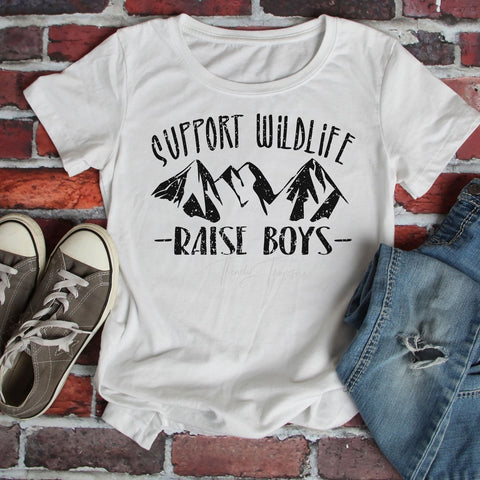 Support Wildlife. Raise Boys Tee