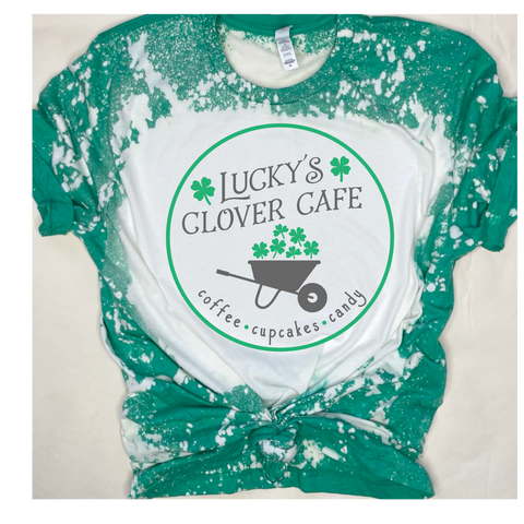 Lucky's Clover Cafe Bleached Tee