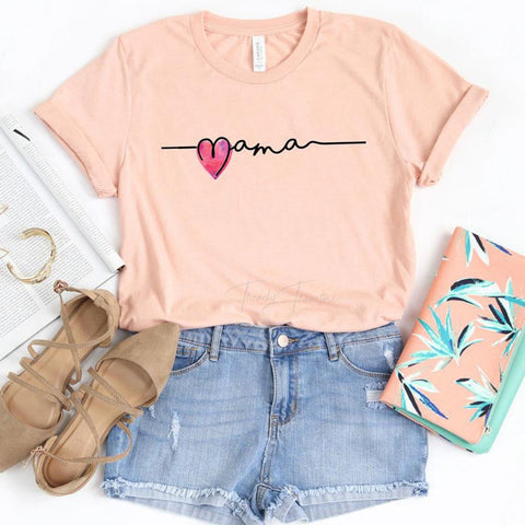 Watercolor Mama Tee