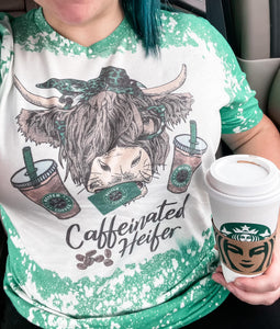 Caffeinated Heifer Bleached Tee