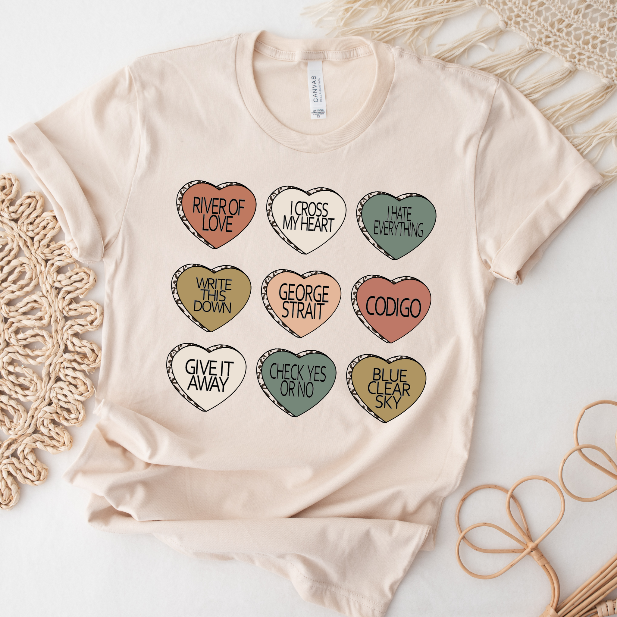George Strait Candy Hearts Tee
