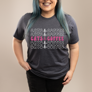 Retro Cats & Coffee Tee