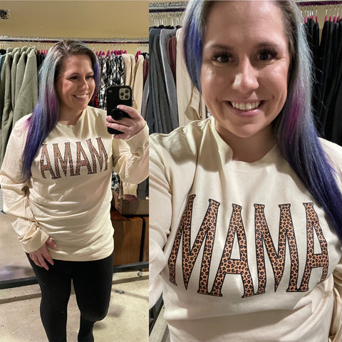 Leopard Mama Long Sleeve Tee