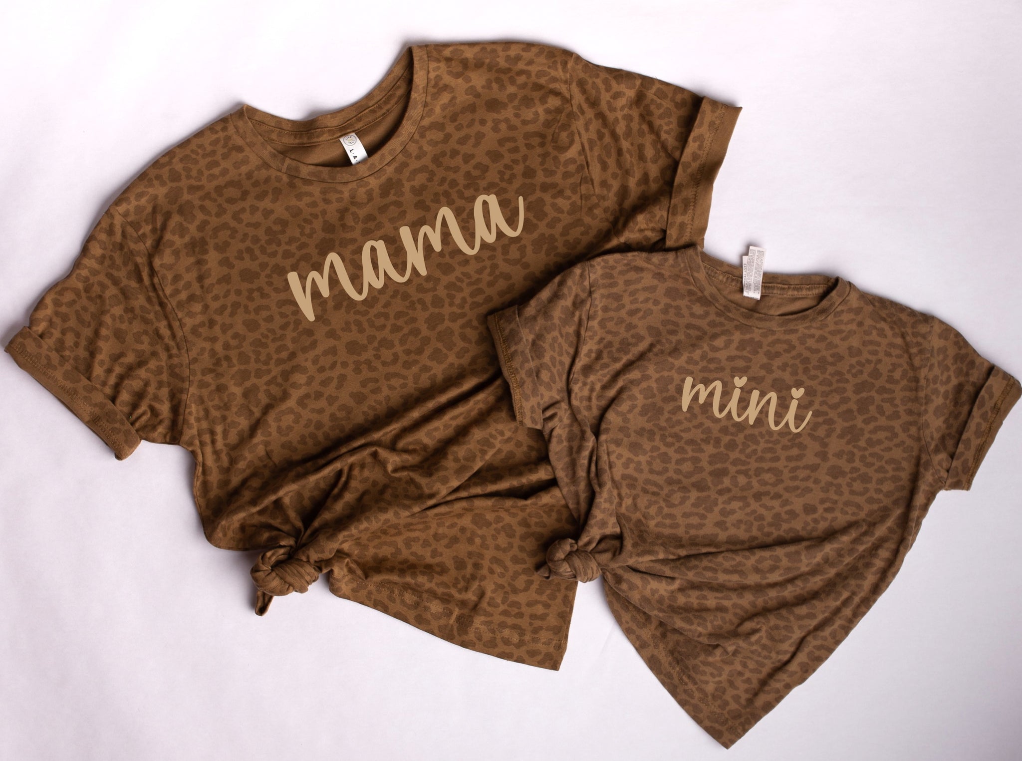 Mini Brown Leopard Tee