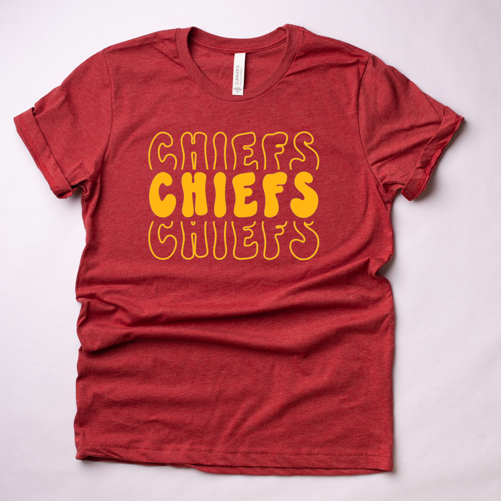 Red Stacked Chiefs Tee