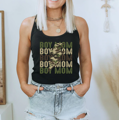 Camo Boy Mom Tank