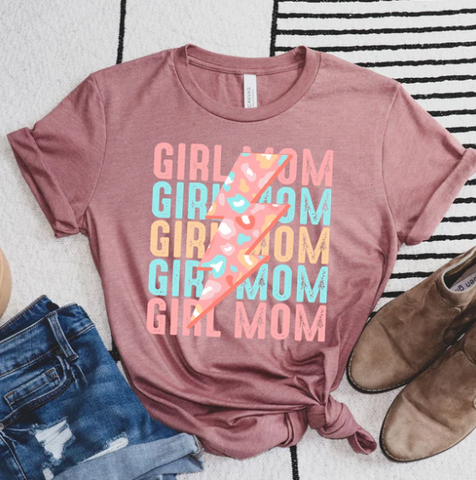 Lightning Bolt Girl Mom Tee