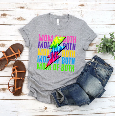 Tie Dye Mom of Both Tee