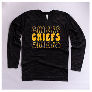 Stacked Chiefs Black Camo Long Sleeve