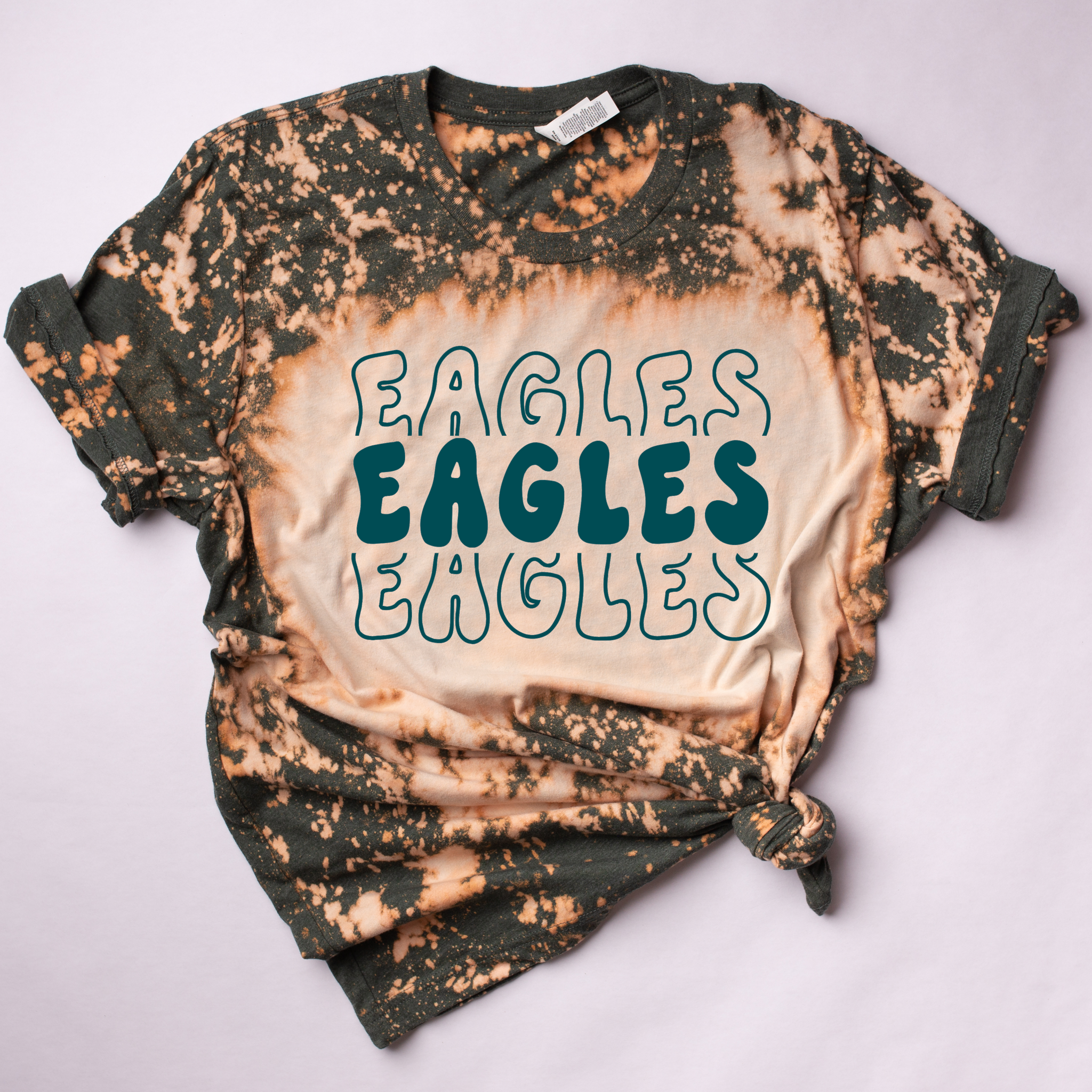 Midnight Green Bleached Eagles Tee