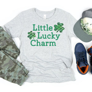 Little Lucky Charm - Plaid Clover Tee