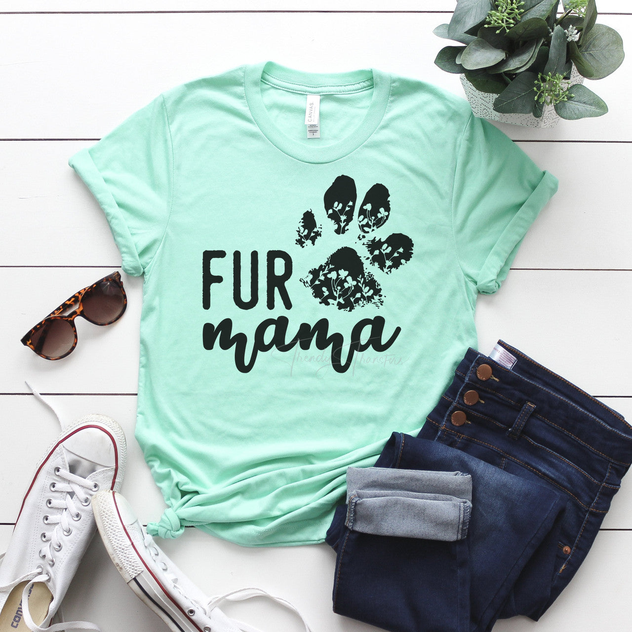 Fur Mama Paw Print Tee