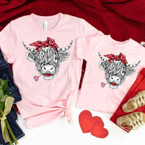 Valentine's Day Shaggy Cow Tee (Youth)